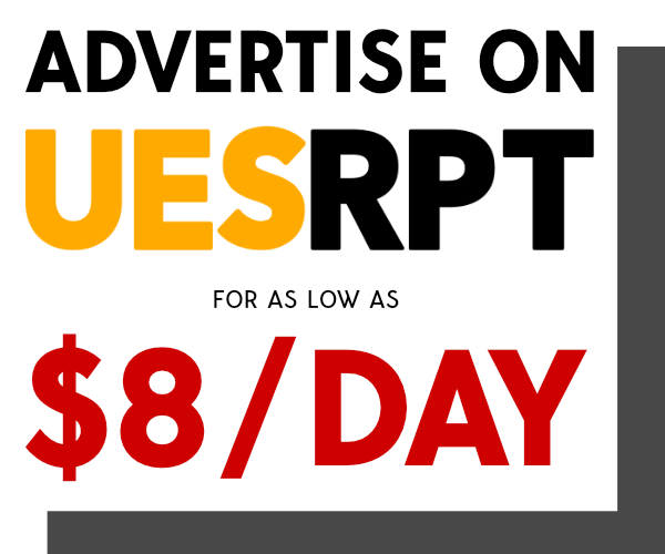 Advertisement: Advertise on UESRPT for as low as $8 per day