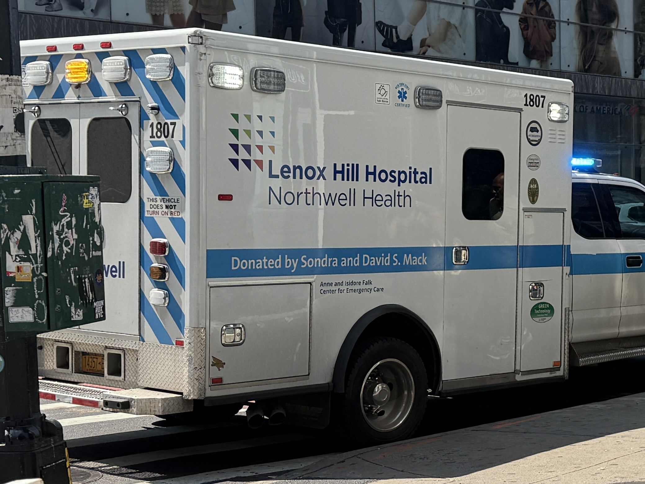 Photo shows an ambulance.